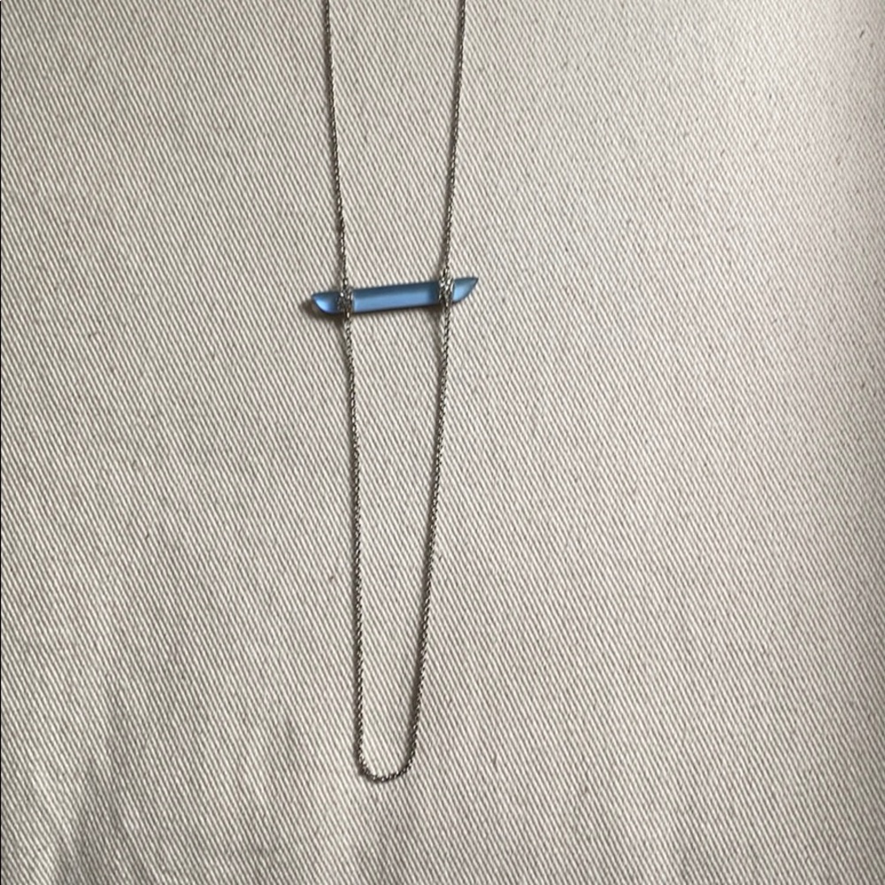 Alexis Bittar Bar Necklace Ice Blue Lucite